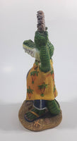 Rare 2005 Gatorland Orlando, Florida Send More Tourist The Last Ones Were Delicious! 3D Standing Alligator Themed 7 1/2" Snow Globe with Garbage Filled Stomach