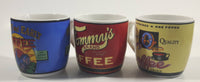 Tommy's Brand Balanced Blend Bright and Early Constant Quality Ceramic Coffee Mug Cup Set of 3