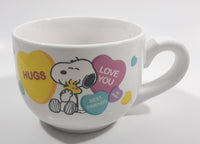 Peanuts Worldwide Snoopy and Woodstock Hugs Love You Best Friends Ur Sweet Heart Themed White Ceramic Coffee Mug Cup