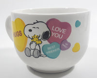 Peanuts Worldwide Snoopy and Woodstock Hugs Love You Best Friends Ur Sweet Heart Themed White Ceramic Coffee Mug Cup