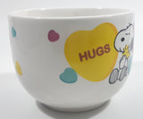 Peanuts Worldwide Snoopy and Woodstock Hugs Love You Best Friends Ur Sweet Heart Themed White Ceramic Coffee Mug Cup