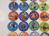 1995 King Features Syndicate Popeye The Sailor Cartoon Character Pogs / Caps FULL SET #1-60