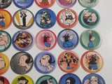 1995 King Features Syndicate Popeye The Sailor Cartoon Character Pogs / Caps FULL SET #1-60