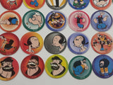 1995 King Features Syndicate Popeye The Sailor Cartoon Character Pogs / Caps FULL SET #1-60