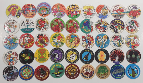 1994 Imperial Slammer Jammers & Slammer Whammers Pogs / Caps Lot of 45