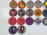 1990s Numbered Pogs / Caps Lot of 52