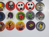 1990s Numbered Pogs / Caps Lot of 52