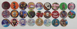 1990s Mixed Pogs / Caps Lot of 204