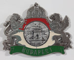 Budapest, Hungary Red White Green Metal Enamel Fridge Magnet