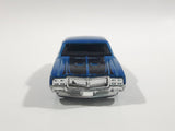 2010 Hot Wheels Muscle Mania '70 Buick GSX Dark Electric Blue Die Cast Toy Car Vehicle - Missing Windows