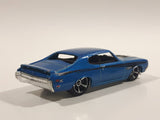 2010 Hot Wheels Muscle Mania '70 Buick GSX Dark Electric Blue Die Cast Toy Car Vehicle - Missing Windows