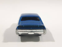 2010 Hot Wheels Muscle Mania '70 Buick GSX Dark Electric Blue Die Cast Toy Car Vehicle - Missing Windows