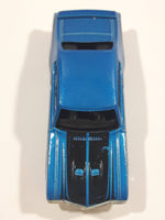 2010 Hot Wheels Muscle Mania '70 Buick GSX Dark Electric Blue Die Cast Toy Car Vehicle - Missing Windows