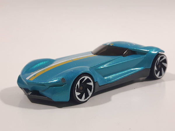 2019 Hot Wheels HW Exotics Twin Mill Gen-E Metalflake Turquoise Green Die Cast Toy Car Vehicle