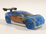 2013 Hot Wheels Stunt Circuit Synkro Blue Die Cast Toy Car Vehicle