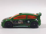 2012 Hot Wheels Citroen C4 Rally Green Die Cast Toy Car Vehicle