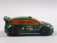 2012 Hot Wheels Citroen C4 Rally Green Die Cast Toy Car Vehicle