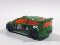 2012 Hot Wheels Citroen C4 Rally Green Die Cast Toy Car Vehicle