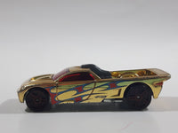 2010 Hot Wheels Hot Haulers Bedlam Truck Gold Chrome Die Cast Toy Car Vehicle