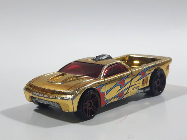 2010 Hot Wheels Hot Haulers Bedlam Truck Gold Chrome Die Cast Toy Car Vehicle