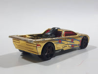 2010 Hot Wheels Hot Haulers Bedlam Truck Gold Chrome Die Cast Toy Car Vehicle