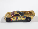 2010 Hot Wheels Hot Haulers Bedlam Truck Gold Chrome Die Cast Toy Car Vehicle