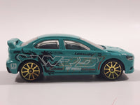 2011 Hot Wheels HW Tunerz 2008 Lancer Evolution Turquoise Blue Green Die Cast Toy Car Vehicle