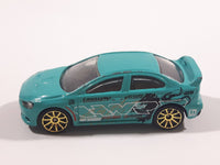 2011 Hot Wheels HW Tunerz 2008 Lancer Evolution Turquoise Blue Green Die Cast Toy Car Vehicle