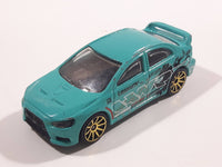 2011 Hot Wheels HW Tunerz 2008 Lancer Evolution Turquoise Blue Green Die Cast Toy Car Vehicle