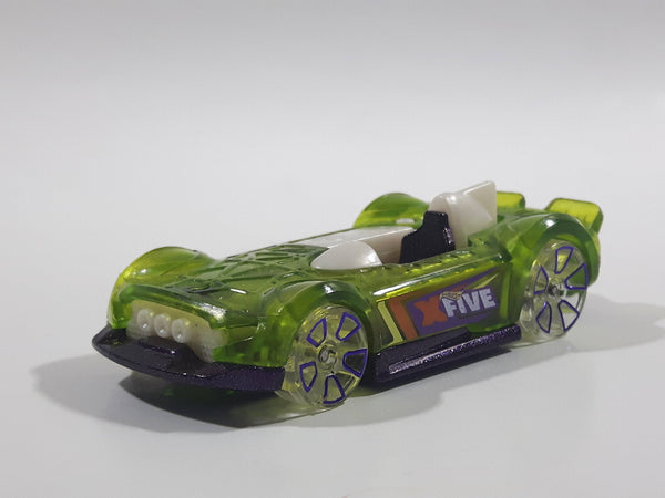 2019 Hot Wheels X-Raycers Monteracer Clear Lime Green Die Cast Toy Race Car Vehicle