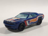 2012 Hot Wheels HW Racing '08 Dodge Challenger SRT8 Metallic Blue Die Cast Toy Car Vehicle