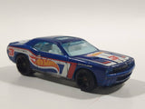 2012 Hot Wheels HW Racing '08 Dodge Challenger SRT8 Metallic Blue Die Cast Toy Car Vehicle