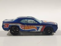 2012 Hot Wheels HW Racing '08 Dodge Challenger SRT8 Metallic Blue Die Cast Toy Car Vehicle