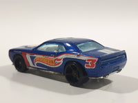 2012 Hot Wheels HW Racing '08 Dodge Challenger SRT8 Metallic Blue Die Cast Toy Car Vehicle