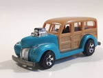 2010 Hot Wheels HW Garage '40s Woodie Ocean Blue Surfing Die Cast Toy Muscle Car Vehicle - No Surfboards