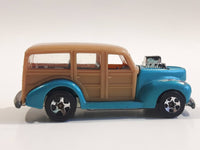 2010 Hot Wheels HW Garage '40s Woodie Ocean Blue Surfing Die Cast Toy Muscle Car Vehicle - No Surfboards