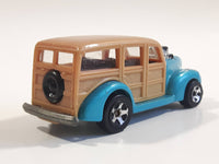 2010 Hot Wheels HW Garage '40s Woodie Ocean Blue Surfing Die Cast Toy Muscle Car Vehicle - No Surfboards