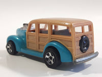 2010 Hot Wheels HW Garage '40s Woodie Ocean Blue Surfing Die Cast Toy Muscle Car Vehicle - No Surfboards