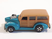 2010 Hot Wheels HW Garage '40s Woodie Ocean Blue Surfing Die Cast Toy Muscle Car Vehicle - No Surfboards