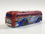 2013 Hot Wheels HW City Graffiti Rides Surfin' School Bus Metalflake Red Die Cast Toy Car Vehicle