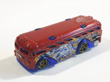 2013 Hot Wheels HW City Graffiti Rides Surfin' School Bus Metalflake Red Die Cast Toy Car Vehicle