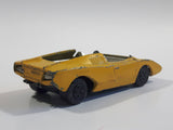 Vintage 1973 Lesney Matchbox Superfast No. 27 Lamborghini Countach Yellow Die Cast Toy Super Dream Car Vehicle - No Roof