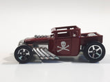 2006 Hot Wheels First Editions Bone Shaker Dark Red Die Cast Toy Car Hot Rod Vehicle