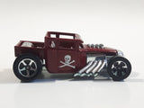 2006 Hot Wheels First Editions Bone Shaker Dark Red Die Cast Toy Car Hot Rod Vehicle