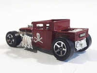 2006 Hot Wheels First Editions Bone Shaker Dark Red Die Cast Toy Car Hot Rod Vehicle