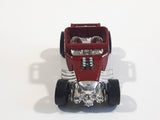 2006 Hot Wheels First Editions Bone Shaker Dark Red Die Cast Toy Car Hot Rod Vehicle