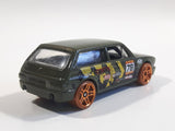 2013 Hot Wheels Jungle Rally Volkswagen Brasilia Dark Olive Green Die Cast Toy Car Vehicle