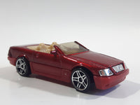 2003 Hot Wheels Mercedes-Benz SL Convertible Metalflake Red Die Cast Toy Luxury Car Vehicle