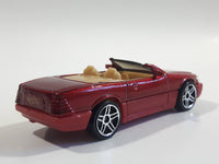 2003 Hot Wheels Mercedes-Benz SL Convertible Metalflake Red Die Cast Toy Luxury Car Vehicle