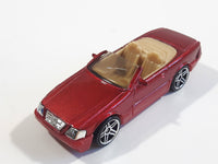 2003 Hot Wheels Mercedes-Benz SL Convertible Metalflake Red Die Cast Toy Luxury Car Vehicle